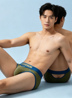 aussiebum男士低腰透气网孔速干排汗青年学生提臀三角丁字裤彩虹0