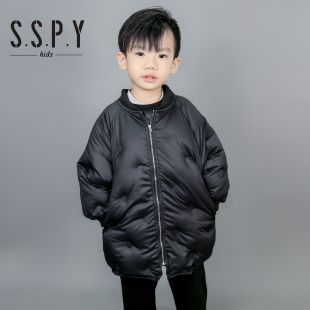 中长款 SSPYKids童装 冬装 洋气秋冬时尚 羽绒棉服外套 男童女童新款