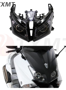 适用YAMAHA雅马哈 TMAX530 T-MAX 560  前LED大灯总成 前车头灯