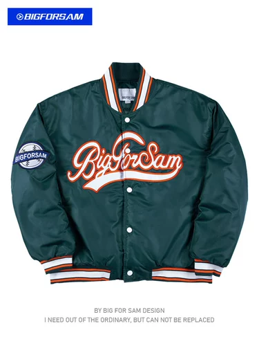 BIG FOR SAM Бейсбольная осенняя форма, тонкая куртка для влюбленных в стиле хип-хоп, в американском стиле, с вышивкой, оверсайз