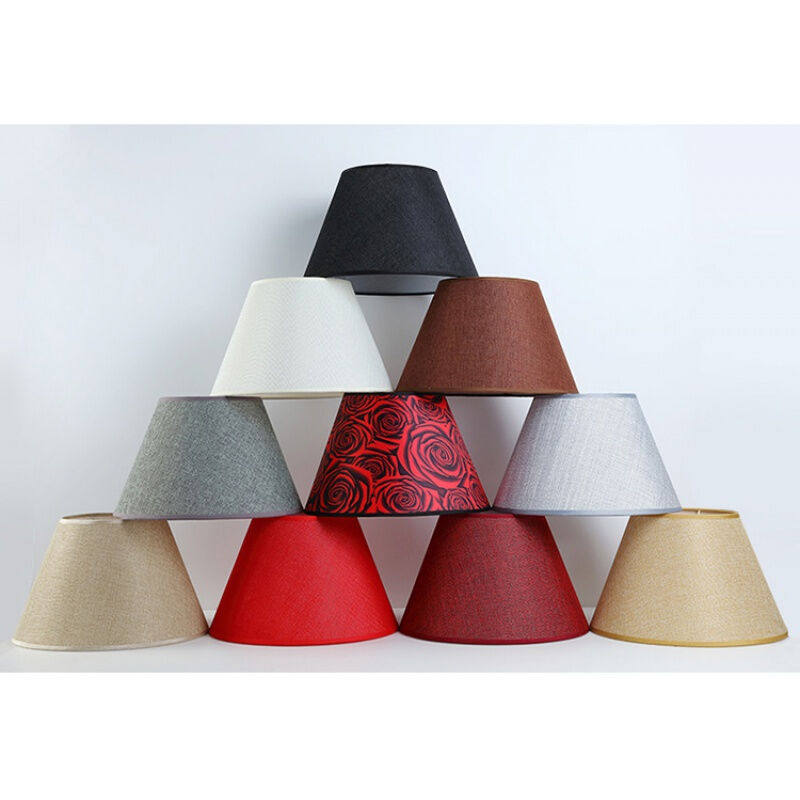 台灯灯罩E27配件简约麻布PVC落地灯台灯罩灯布艺灯罩外壳罩黑色YG