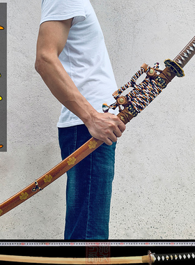 龙泉武士刃太刀手工防身一体刀剑