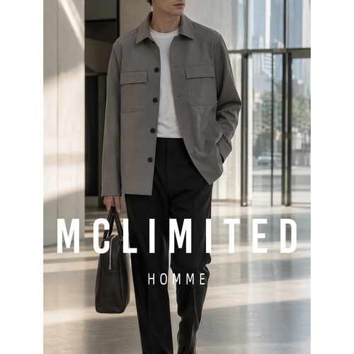 McLimited 进口精梳羊毛高档面料 商政精英 男士翻领夹克 8044