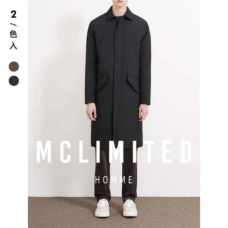 商政立领中长羽绒服防风面料