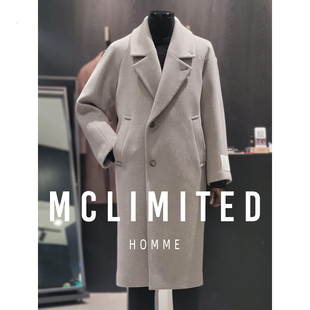 韓單 / 89%羊毛 高效夾棉保暖內膽 男士雙面手縫毛呢大衣8022