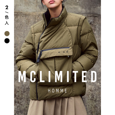 设计款斜拉链羽绒服立领情侣款