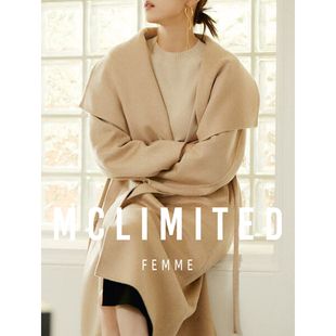 韓單 / 意大利50%羊絨羊駝絨面料 嬰兒肌 女士手工毛呢大衣 8222