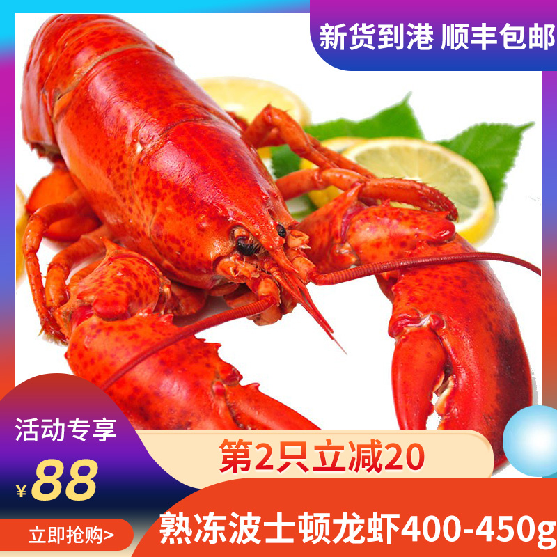 熟冻波士顿龙虾进口海鲜即食大虾