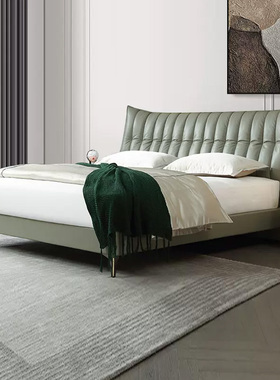 帝标家具真皮软包床现代简约北欧双人床奢华主卧卧室婚床TL8092A