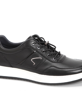 沙驰男鞋专柜正品2025春秋新款运动休闲男士真皮皮鞋轻便软底板鞋