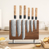 和臻日本进口大马士革钢套装 厨房菜刀家用组合切菜刀水果刀切肉刀