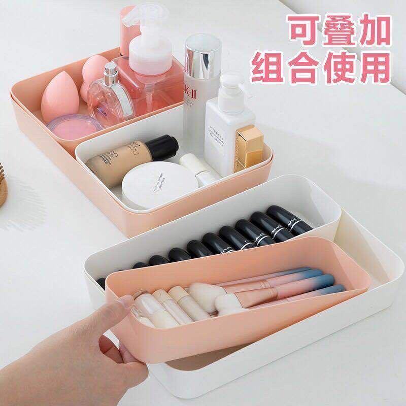 抽屉分隔收纳盒厨房餐具盒子加厚塑料桌面化妆品整理盒橱柜置物架