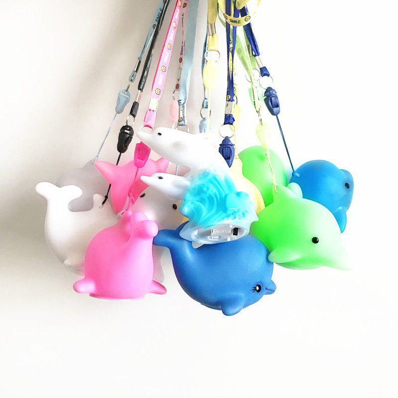 크리 에이 티브 다채로운 플래시 끈 돌고래 고래 야간 조명 수족관 플래시 선물 뜨거운 판매 장난감