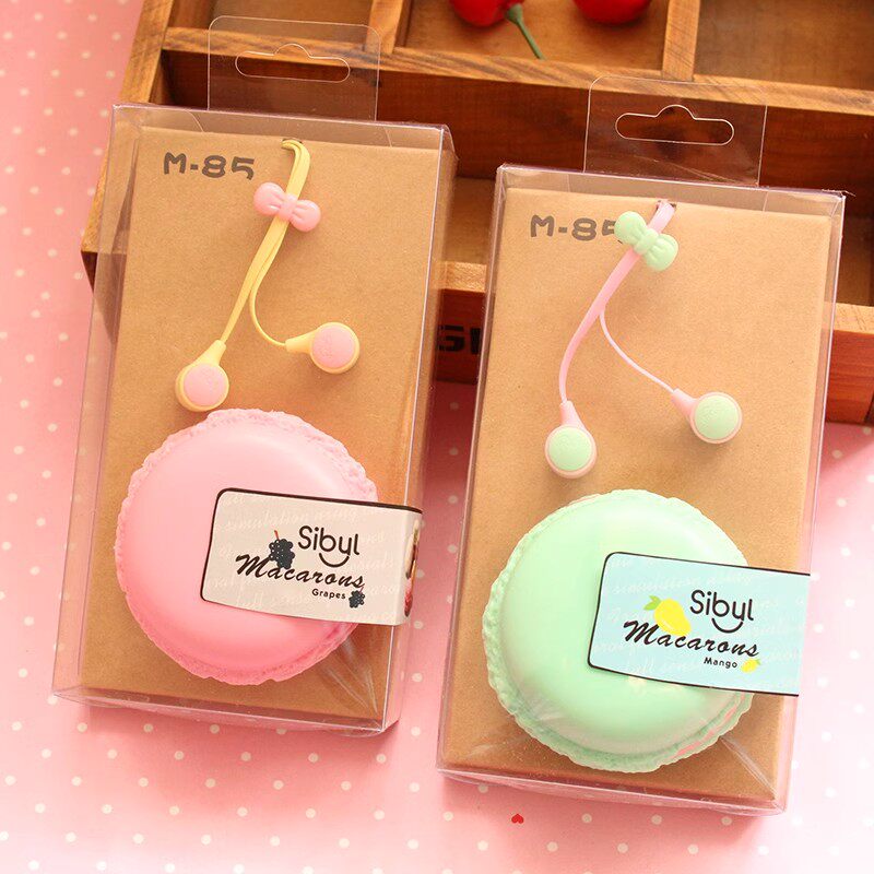 马卡龙耳机入耳式 通用女生vivo可爱闺蜜糖果色韩版萌创意