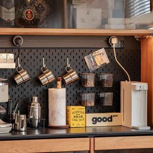 餐边柜洞洞板配件小半木作二黑致宜源氏木语家通用挂钩收纳盒