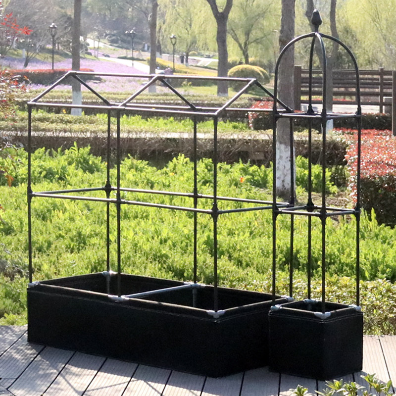 无纺布种植箱带花架支架包塑支架塔型种菜大棚多肉花卉植物种植箱