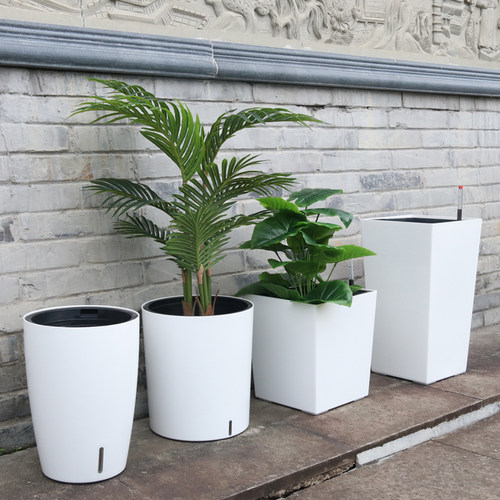 欧式园艺风格素白简约花盆