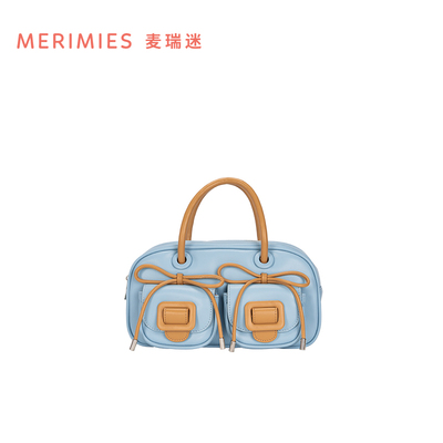 merimies蝴蝶结保龄球包单肩手提