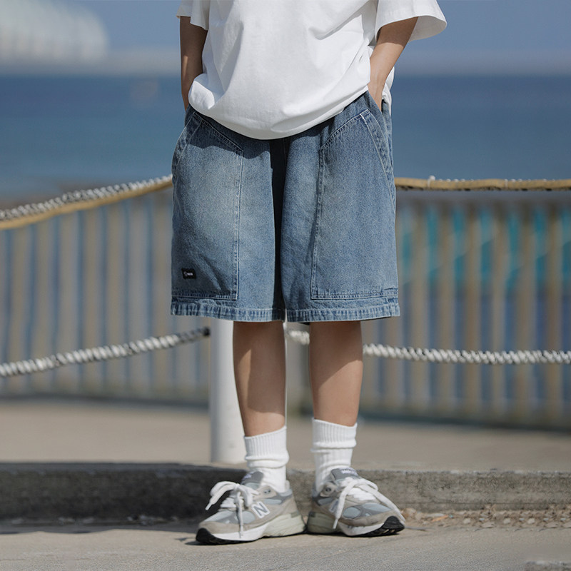 阿于呆五分裤青年宽松