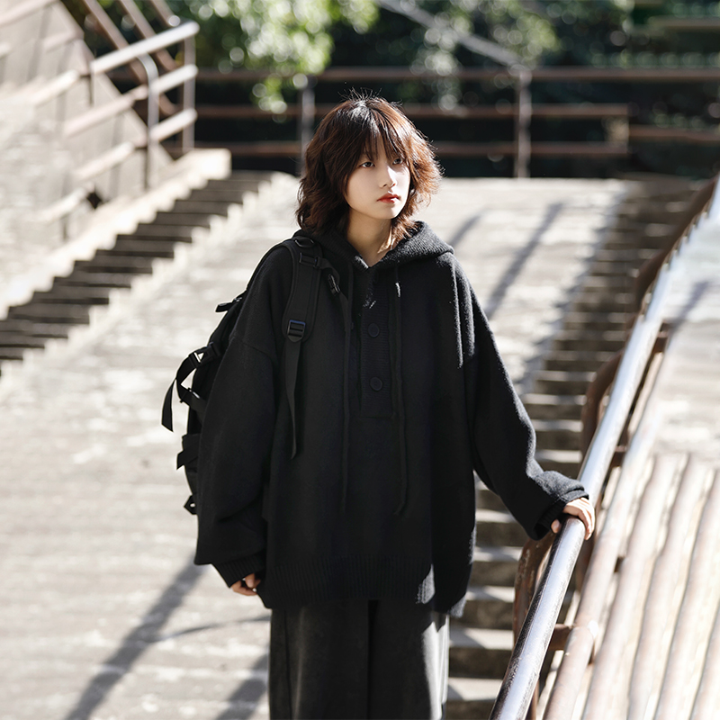 阿于呆套头连帽毛衣重磅