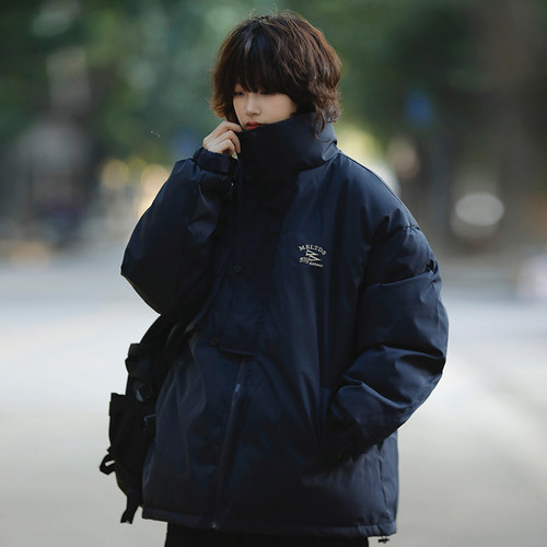 阿于呆加厚冬复古工装棉服