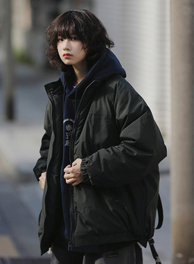 阿于呆STAYFISH日系复古飞行夹克立领棉服宽松休闲工装外套男女冬