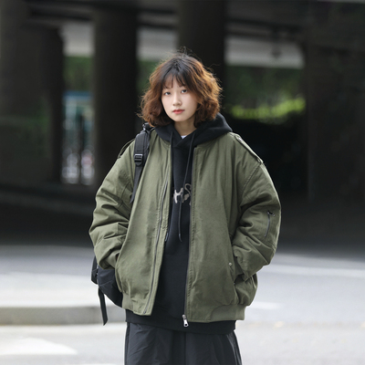 阿于呆日系复古90白鸭绒羽绒服