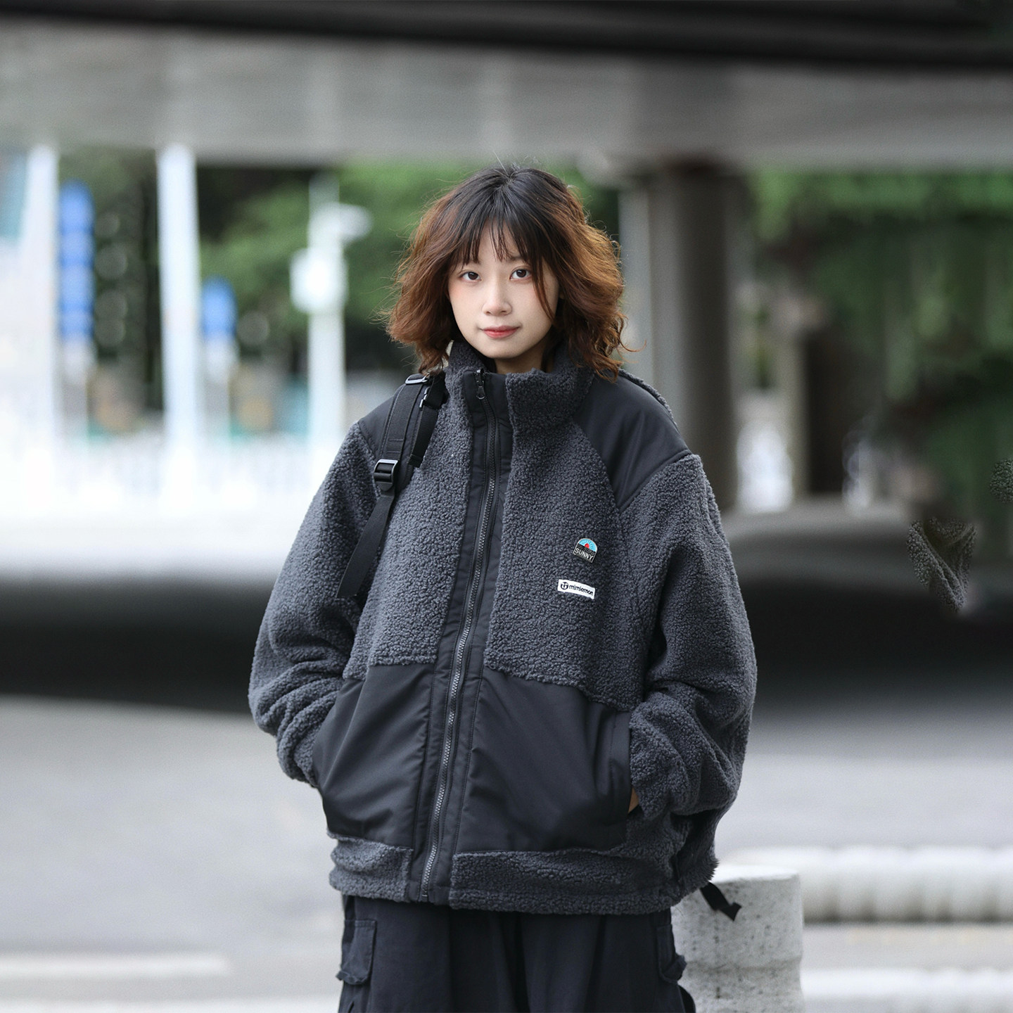 阿于呆日系拼接羊羔绒两面穿立领棉衣男冬季加厚保暖新款棉服外套,男装,棉衣,淘宝优惠券,粉丝福利购,淘宝优惠卷