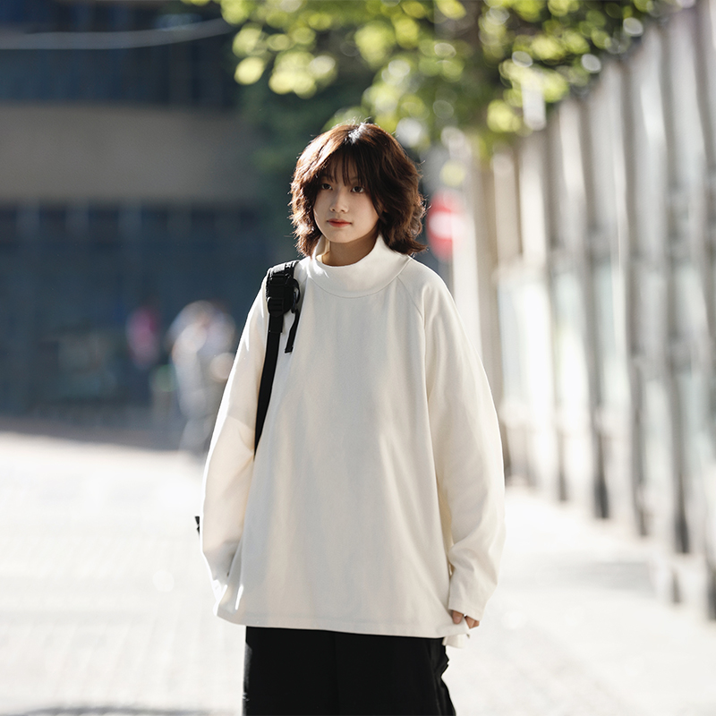 半高领阿于呆复古套头卫衣