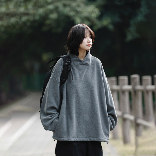 摇粒绒阿于呆套头卫衣