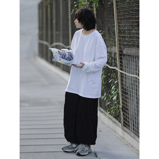 宽松休闲百搭男女T恤 打底 阿于呆STAYFISH 260g重磅纯棉纯色长袖