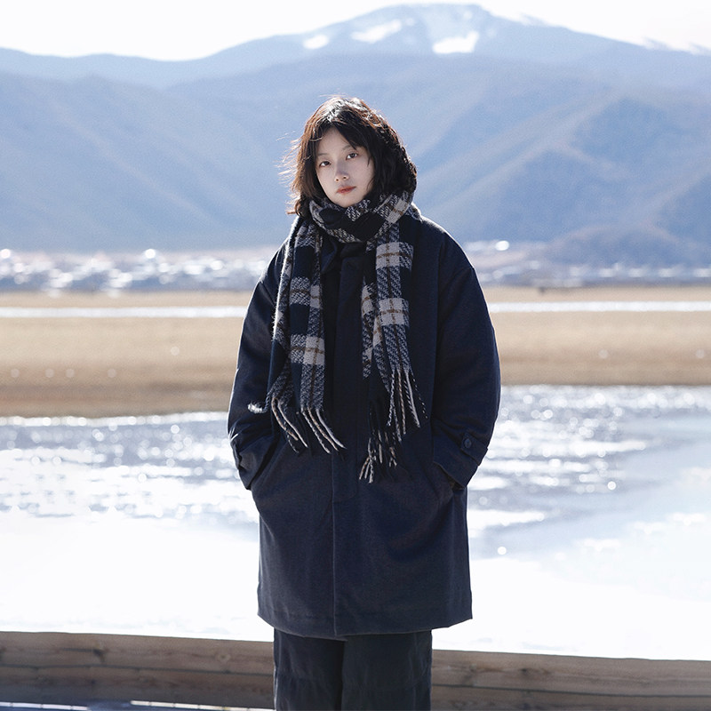 阿于呆日系复古中长款翻领毛呢棉服大衣男冬季加厚保暖风衣外套女,男装,毛呢大衣,淘宝优惠券,粉丝福利购,淘宝优惠卷