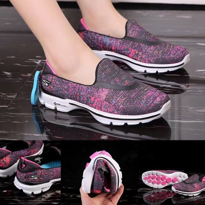 2025新款女鞋一脚蹬轻便缓震网布透气中老年健步鞋休闲运动妈妈鞋
