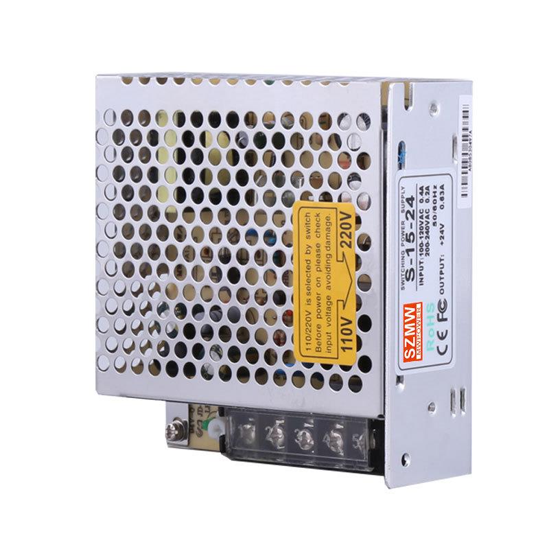 铭纬15W开关电源S-15W输入220VAC转直流5V12V24V 工业监控LED电源