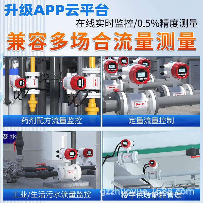 DN300橡胶衬里电磁流量计 IP65防护 生活污水/工业废水专用流量计