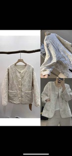 汉麻雨露麻绣花棉服外套 MXJ