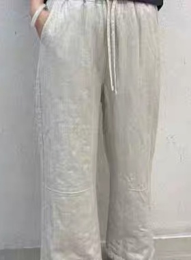 汉麻雨露麻蚕丝棉裤　MXS250808