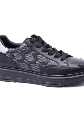 意大利进口沙驰男鞋冬季新款运动休闲板鞋真皮厚底皮鞋ISWS9B3362