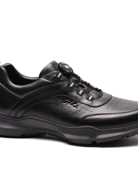 沙驰男鞋2025秋冬季新款运动休闲鞋男士真皮轻便户外旋扣商务皮鞋