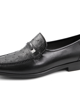 意大利进口沙驰男鞋2025新款鸵鸟皮/袋鼠皮商务休闲皮鞋ISNQ3B307