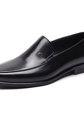 意大利进口沙驰男鞋2025新款商务休闲鞋真皮一脚蹬皮鞋ISXT7A2662