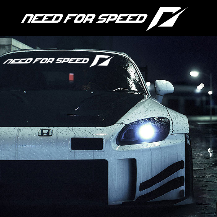 极品飞车Need for Speed挡风玻璃贴纸反光前后档贴横竖侧汽车车贴