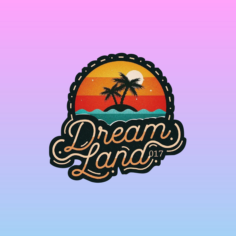 tlp反光车贴 英文艺术字梦幻国沙滩椰树度假假日前风挡车贴摩托车