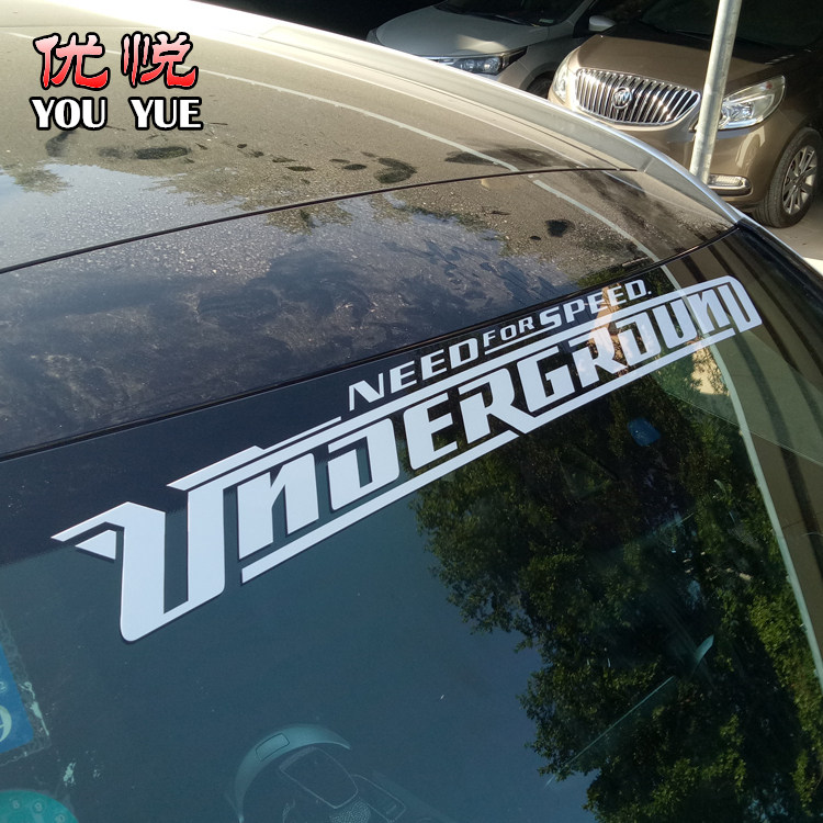 汽车贴纸反光前后风挡玻璃遮阳档拉花改装饰通用个性英文潮流车贴