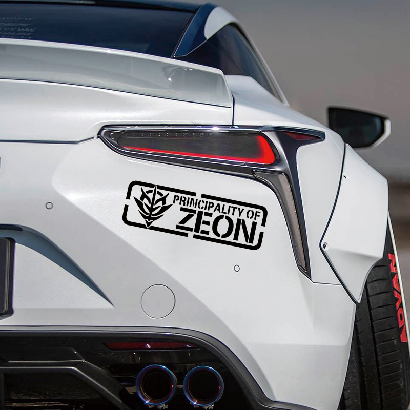 汽车贴纸 高达zeon标志ii 反光 吉翁首领标志 卡通动漫车贴