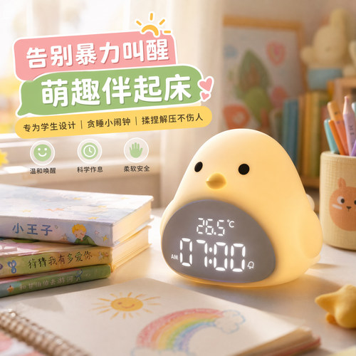 半点创意时光鸟夜灯闹钟