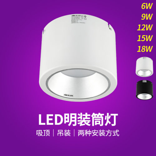 雷士LED筒灯吸顶明装吊装防眩光