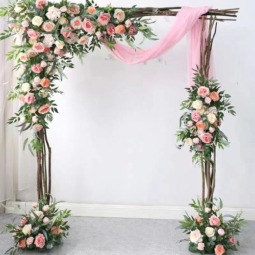 森系树枝组合拱门婚礼花排木架