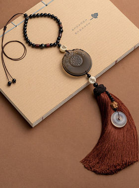 谷咖（guka）汽车挂件保平安款车内挂饰创意车挂饰品车载黑曜石吊