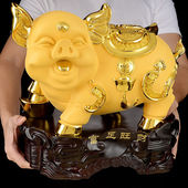 十号公馆金猪招财摆件开业礼品发财生肖猪乔迁新居礼物创意工艺品